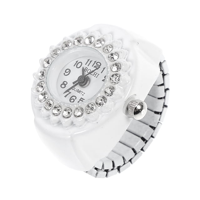 MasteelfCA 1pc Rhinestone Decorative Watch Ring Fashion Ring Watch Fashion Jewelry Ring