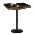 thumbnail image 4 of HOOBRO Bar Table, Pub Table,Bar Table with Sliding Tabletop and Storage Drawer, Counter Height Dining Table with Storage Drawer, for Kitchen,Balcony, Bar, Small Places, Black and Walnut BH06BT01, 4 of 11