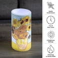 thumbnail image 5 of Lavish Home Van Gogh Sunflowers Battery-Operated LED Candle with Remote, 5 of 8