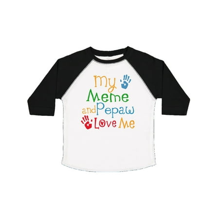 

Inktastic Meme and Pepaw Love Me Gift Toddler Boy or Toddler Girl T-Shirt