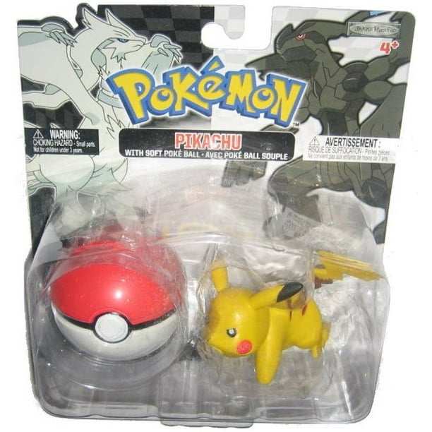 Pokemon Black and White Pikachu & Soft Pokeball Jakks Pacific Figure Set - Walmart.com - Walmart.com