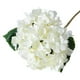 thumbnail image 2 of Arreglo floral de hortensias artificiales de tela de seda de 17,7 pulgadas con hojas verdes. Blanco, 2 of 9