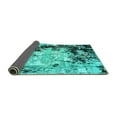 thumbnail image 2 of Ahgly Company Indoor Round Oriental Turquoise Blue Industrial Area Rugs, 6' Round, 2 of 4