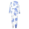 thumbnail image 4 of Diufon Women Plus Size Suits Tie-Dye Printed Long Sleeve Tops Drawstring Pants with Pockets, 4 of 6