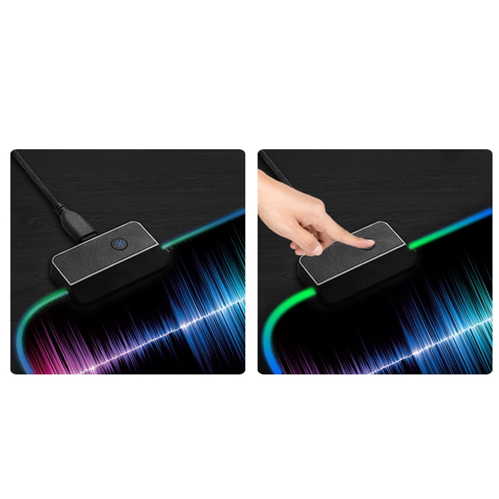 Large Colorful LED Lighting Keyboard Mat Gaming Pad For Computer Office Space Office Desk Pad