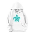 thumbnail image 4 of Tiweut Casual Hoodies for Girls Long Sleeve Hooded Fashion Turtle Printed Loose Fit Sweatshirt Relaxed Fit Blouses 5-6 Y, 4 of 4