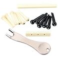 thumbnail image 3 of Miangastore 1 Set Acoustic Guitar Bridge Pins Puller Pulling Remover Extractor Tool with Guitar Saddle Nut, 3 of 9