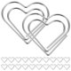 thumbnail image 3 of 100 clips metálicos con forma de corazón para archivos, pequeños y novedosos, para oficina, con forma de corazón., 3 of 6