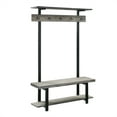 thumbnail image 1 of Alaterre Furniture Pomona Gray Wood Tree with Bench Shelves & Hooks, 1 of 4