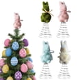 thumbnail image 3 of 1/2PCS Easter Plush Rabbit Miniature Tree Topper Ornaments Easter Tree Topper Decorations Mini Rabbit Ornaments for Holiday Spring Trees Party Supplies Home Decor, 3 of 10