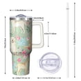 thumbnail image 2 of OBREWU Labrador Dog and Flower Floral Tumbler with Handle and Lid,Labrador Dog and Flower Floral 40oz Double Wall Vacuum Insulated Tumbler,Cups Gift for Women and Men, 2 of 7