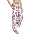 thumbnail image 2 of Uemuo Purple Mushroom Pattern Women's Wide Leg Palazzo Lounge Pants with Pockets Light Weight Loose Comfy Casual Pajama Pants-X-Large, 2 of 9