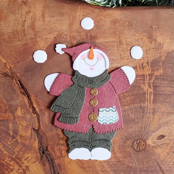 Troquel de corte de metal Lapoo muñeco de nieve 13 x 11,5 cm para manualidades DIY