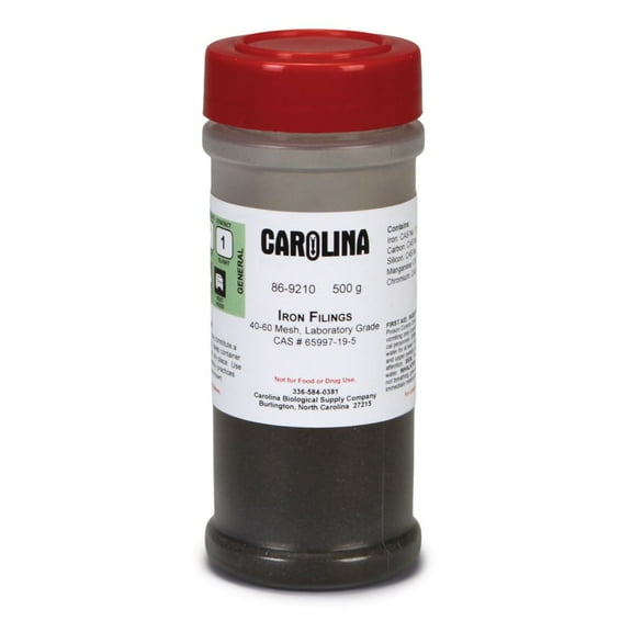 Iron, Filings, 40 Mesh, Laboratory Grade, 500 G