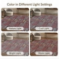 thumbnail image 7 of ODIKA Leopard Cheetah Print Stripe Patchwork Border Spotted Pink Zebra Refined for Dorm Room, Small Living Apartment, Stain Resistant Low Profile, 7 of 7