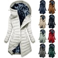 thumbnail image 7 of qucoqpe Winter Coats for Women Long Fleece Lined Puffer Down Jackets Warm Thicken Hooded Parkas with Zip Pockets, 7 of 7