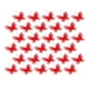 thumbnail image 2 of 30 mariposas con purpurina de malla con alambre y gemas artificiales, manualidades hechas a mano para decoración del hogar, fiesta de deshierbe, color rojo, 2 of 5