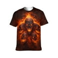 thumbnail image 2 of LAOLIUSN Men’s 3D All-Over Print Skull Graphic T-Shirt, Short Sleeve Crewneck, Stretch Polyester-Spandex Tee, S-4XL, 2 of 8