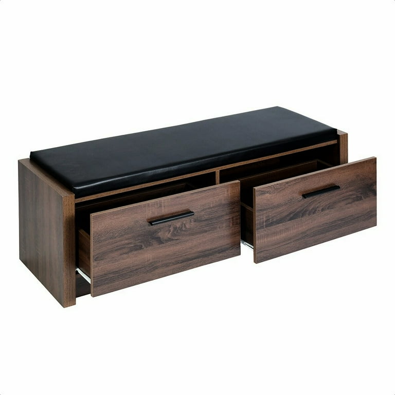 Lawrence faux leather storage bench deals