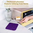 thumbnail image 6 of Black Purple Plaid Pot Holders for Kitchen Heatproof Potholder, 2 Pack Farmhouse Simple Buffalo Checked Hot Pads Multipurpose Oven Pads Cloth Potholders Trivet for Cooking and Baking, 6 of 8