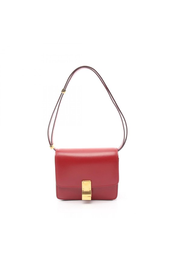 Pre-Owned Celine Classic Box Small Shoulder Bag/Handbag, Leather, Women's, Red