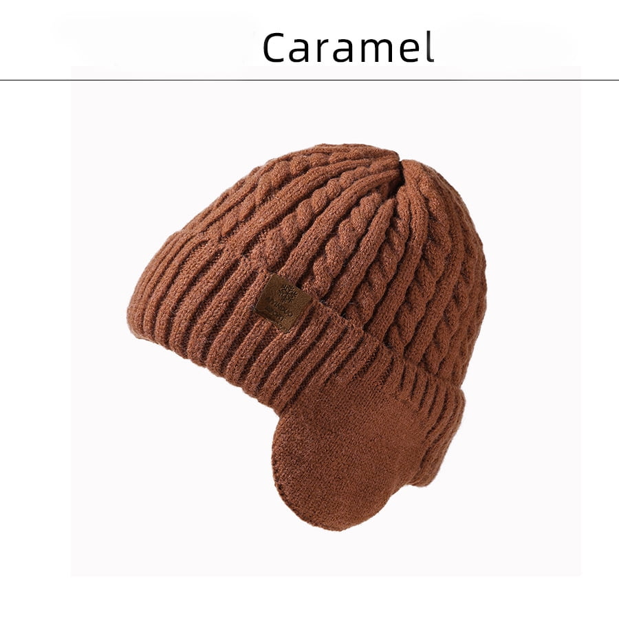 Winter Beanie with Earflap for Men Women, Warm Knit Soft Hat, Outdoor Beanie Unisex Caps Gifts for Men Women