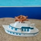 thumbnail image 4 of Modelo de barco de resina, decoración, decoración de escritorio, figura de barco con volante, idea de regalo, decoración de sala de estar, decoración Blanco, 4 of 9