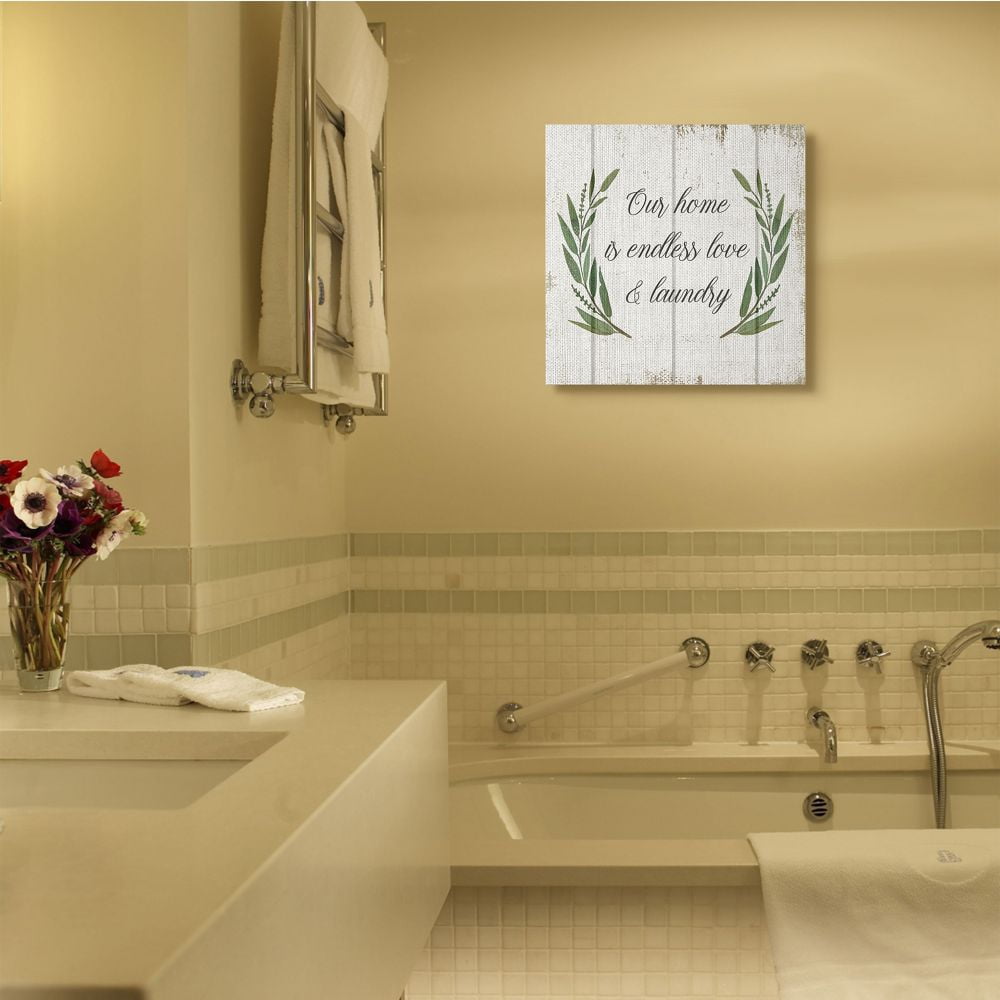 Stupell Industries Our Home Is Endless Love and Laundry Phrase Designed by Daphne Polselli