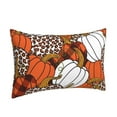 thumbnail image 2 of Balery Various Pumpkins Leopard Orange White Bedding Queen Pillow Cases - Envelope Closure - Soft Brushed Microfiber Fabric - Shrinkage and Fade Resistant Pillow Cases-20"x30", 2 of 9