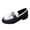 Blue, variant on Women's Tassel Platform Loafers Faux Leather Comfortable Wide Toe Box Slip on Low Block Heel Non Slip Business Dressy Shoes Brown Size 6