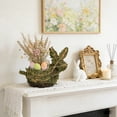 thumbnail image 6 of JZCHUNTOY Woven Grass Moss Rabbit Planter, Handcrafted Natural Decorative Accent, Home Decor Tabletop Ornament for Indoor Living Room Office Shelf Display, 6 of 8