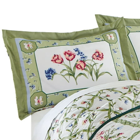 Summer Breeze Floral Pattern Pillow Sham Sham Green Walmart Com