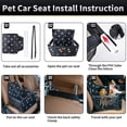 thumbnail image 5 of SWIHELP Asiento de coche para perros, asiento elevador portátil para mascotas con correa de seguridad con clip y tubo de soporte de PVC, anticolapso, perfecto para mascotas pequeñas, 5 of 5