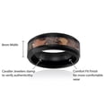 thumbnail image 4 of Mens Camo Hunting Wedding Band in Titanium 8MM Ring Black Plated with Camouflage Inlay - Beveled Edges, 4 of 4