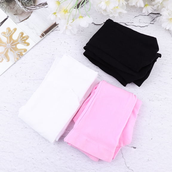 UPKOCH 3pcs Kids Ballet Tights Translucent Nylon Comfortable Wearing Great Elasticity for Dance Class Black