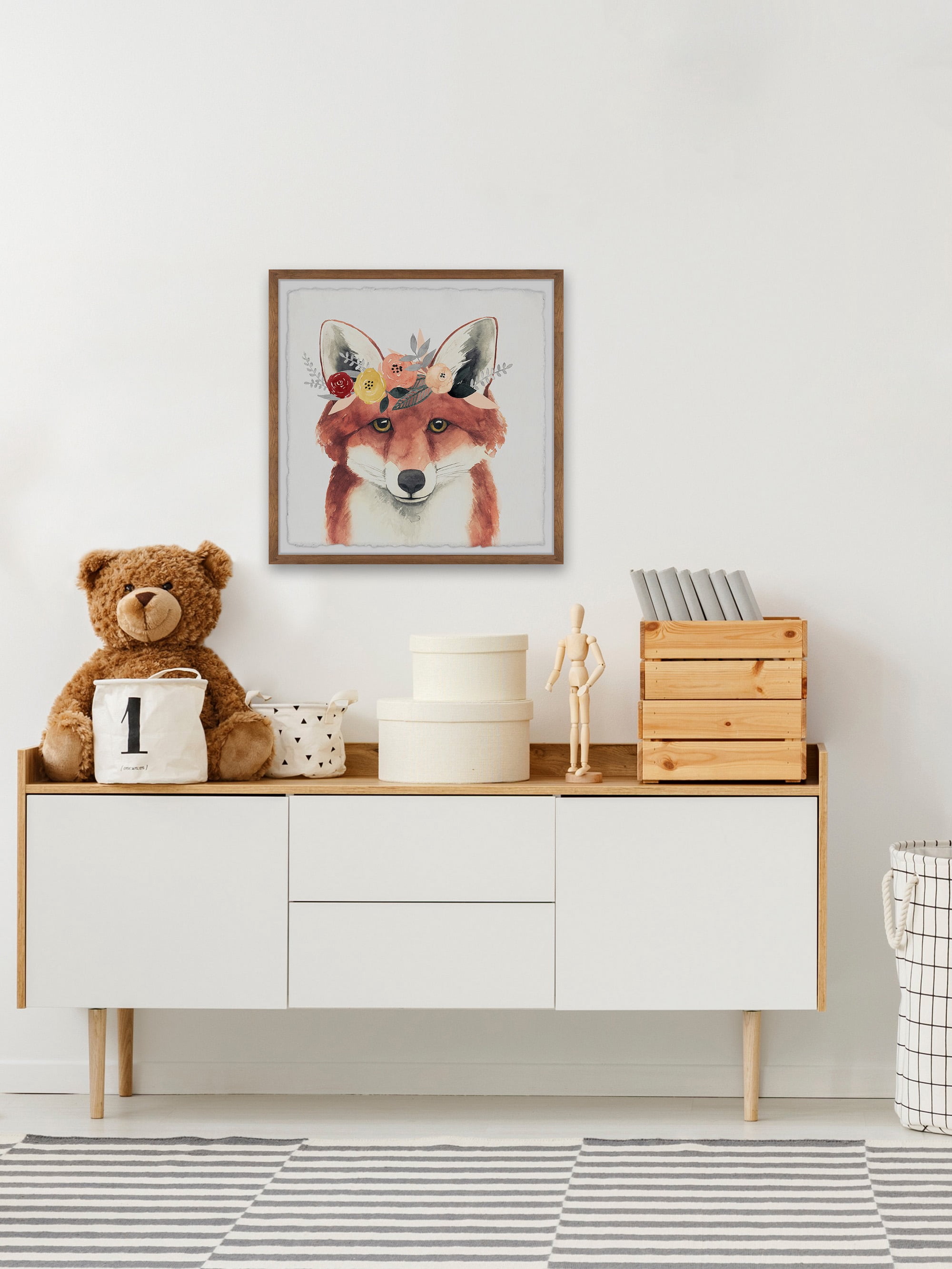 Marmont Hill Flower Crowned Fox Framed Wall Art