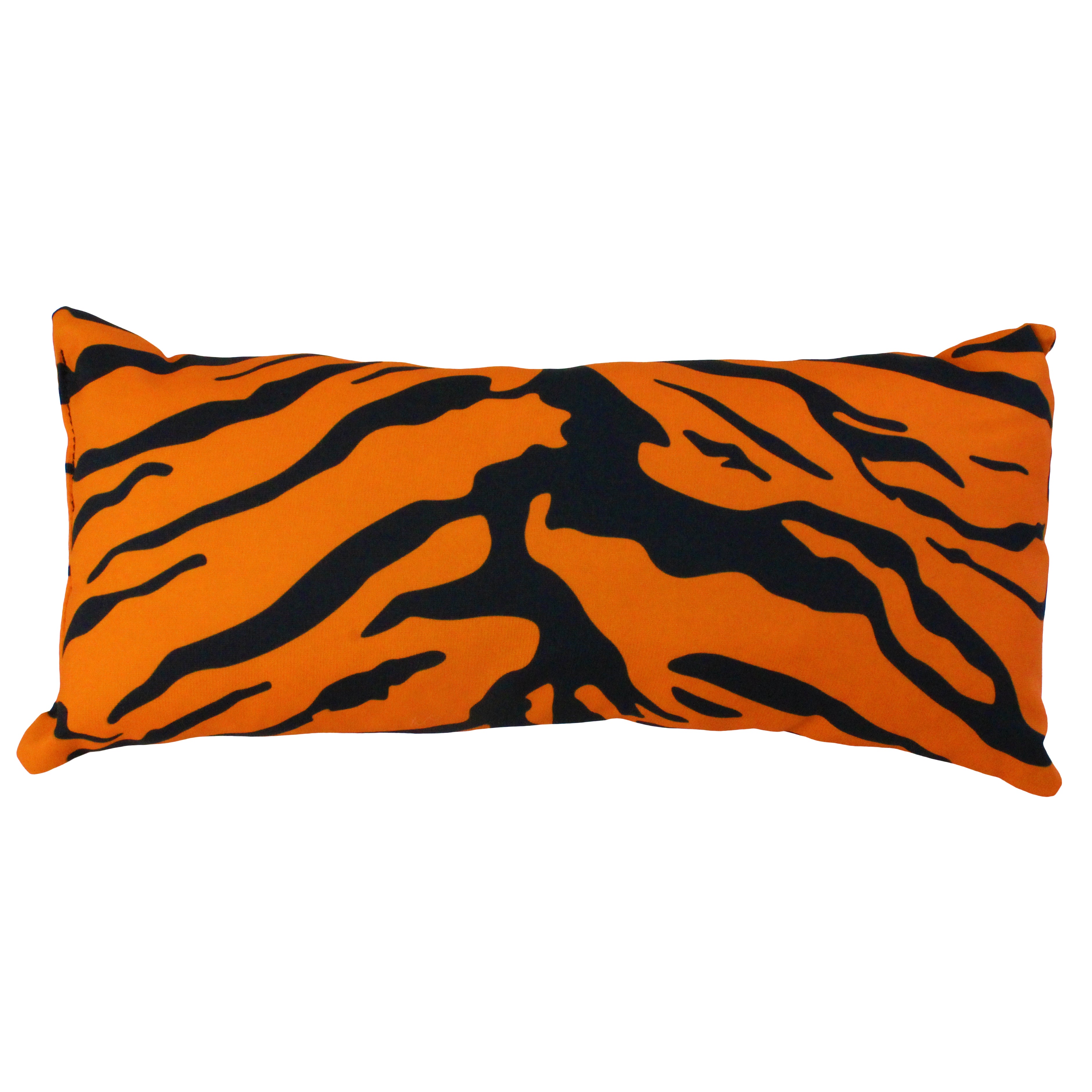 Everything Comfy Tiger Print Decorative Pillow, 16x6 Inch, Orange,