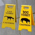 thumbnail image 3 of Dog Vomit Warning Sign Decoration, Fun Gift for Cat Lovers B, 3 of 5