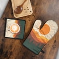 thumbnail image 5 of Mountain Landscape Kitchen Oven Mitt and Pot Holder Sets 2 Pcs for Baking, Cooking and Grilling, Heat Resistant Up To 392 °F, 5 of 7