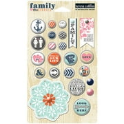 Family Stories Decorative Brads 23/pkg-