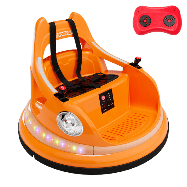 Yeshouse Bumper Buddy - Coche eléctrico de 12 V para niños de 1,5 a 6 años, giro de 360 grados, control remoto, 2 velocidades, luces, música y bocina