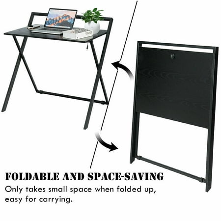 Gymax Folding Computer Desk Simple Pc Laptop Writing Table With