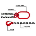 thumbnail image 3 of 5FT Chain Sling 3/8" x 5' Double Leg G80 - 11,000lbs Capacity Lifting Chain with Hooks for Heavy Duty Lifting, Transport & Rigging, 3 of 7