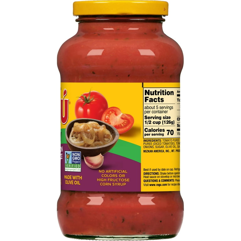 【Ragu】 Ragu Chunky Six Cheese Tomato Pasta Sauce in Dairy Jar, 24