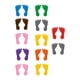 thumbnail image 4 of 12 pares de pegatinas con forma de huella para guarderías, bonitas y prácticas (colores aleatorios), 4 of 7
