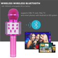 thumbnail image 2 of Micrófono de Karaoke inalámbrico Bluetooth, micrófono Ktv portátil, grabación de micrófono de Karaoke de mano, 2 of 5