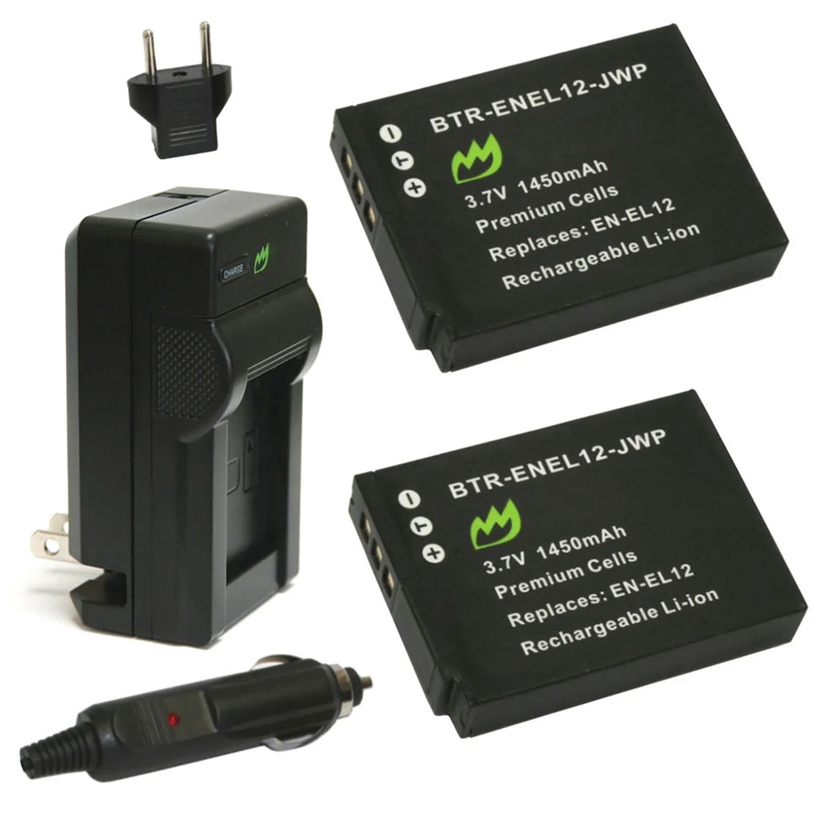 Replacement for Nikon Coolpix S4000 Battery (2-Pack, 1100mAh) and