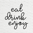 thumbnail image 4 of Craftnamesign Eat Drink Enjoy Metal Wall Art, Kitchen Wall Decor, Kitchen Sign, 4 of 5