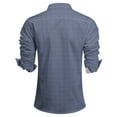 thumbnail image 5 of AZoiNM Men's Printed Long Sleeve Casual Shirt Button Down Collar Thin Comfort Fit, 5 of 10