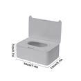 thumbnail image 3 of Tissue Box Cover, Staron 2026 Plastic Organizer for Tissues Cell Phones, White Gray Waterproof Bathroom Kitchen Vanity Countertop Storage Box, 3 of 6